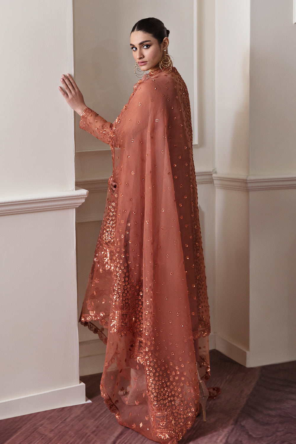 Baroque | Formals Collection | EMBROIDERED CHIFFON UF-296 - Formal Dress - available at Maria Faisal in UK and USA.