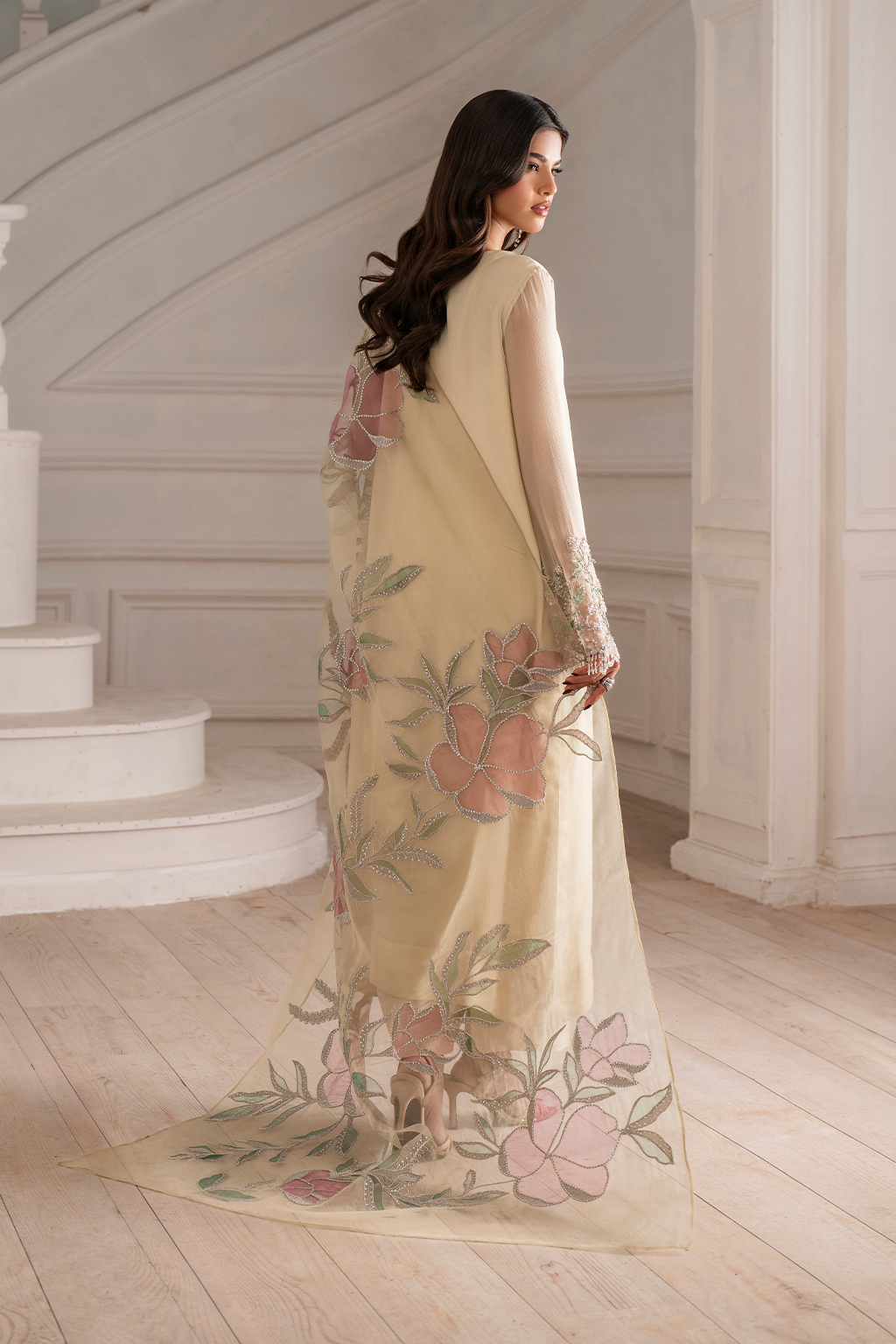 Iznik I Festive Formal I UE-413 Embroidered Chiffon - Ladies Clothes - Maria Faisal