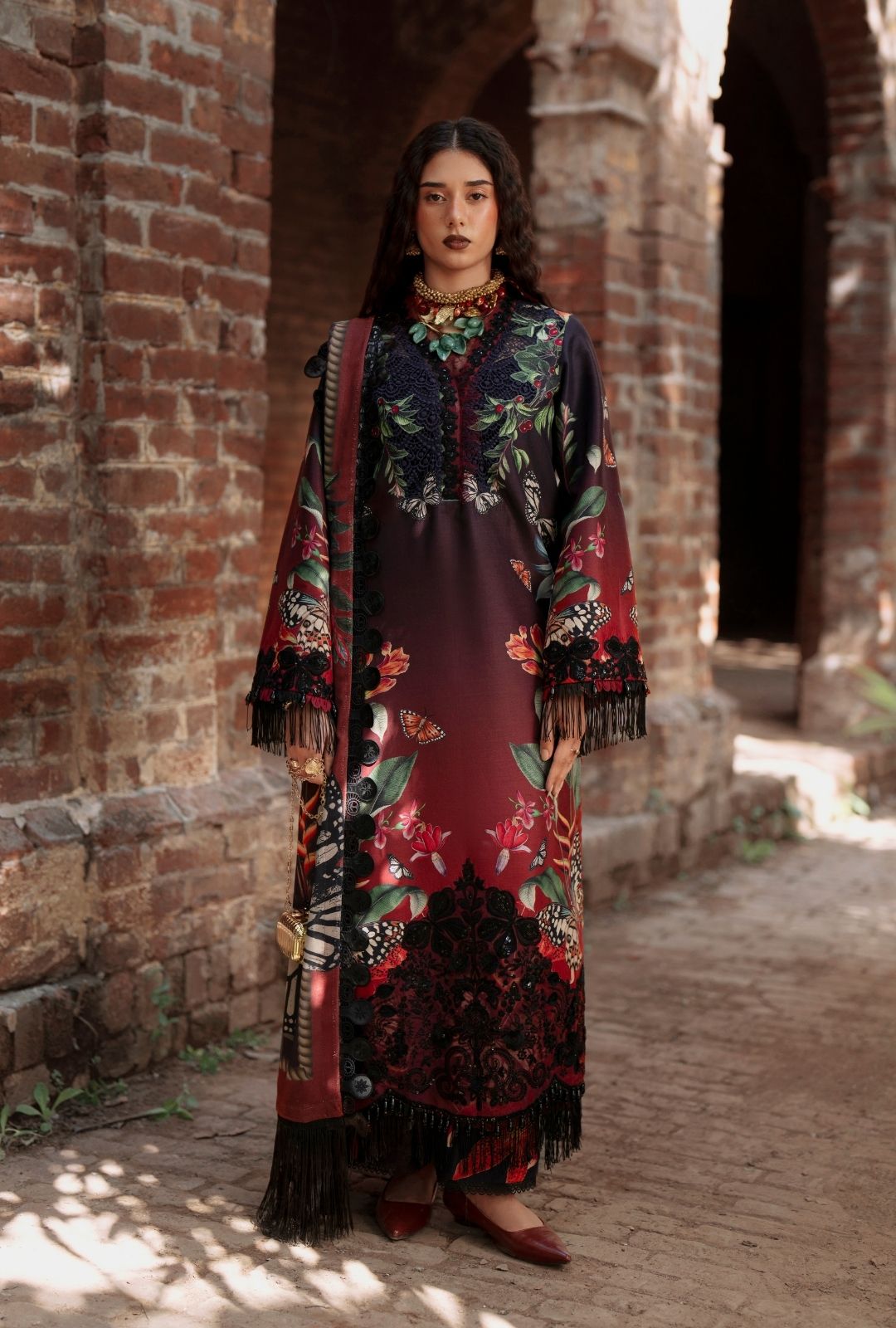 AJR Couture | Sard Sham | Araish - Casual Dress - available at Maria Faisal in UK and USA.