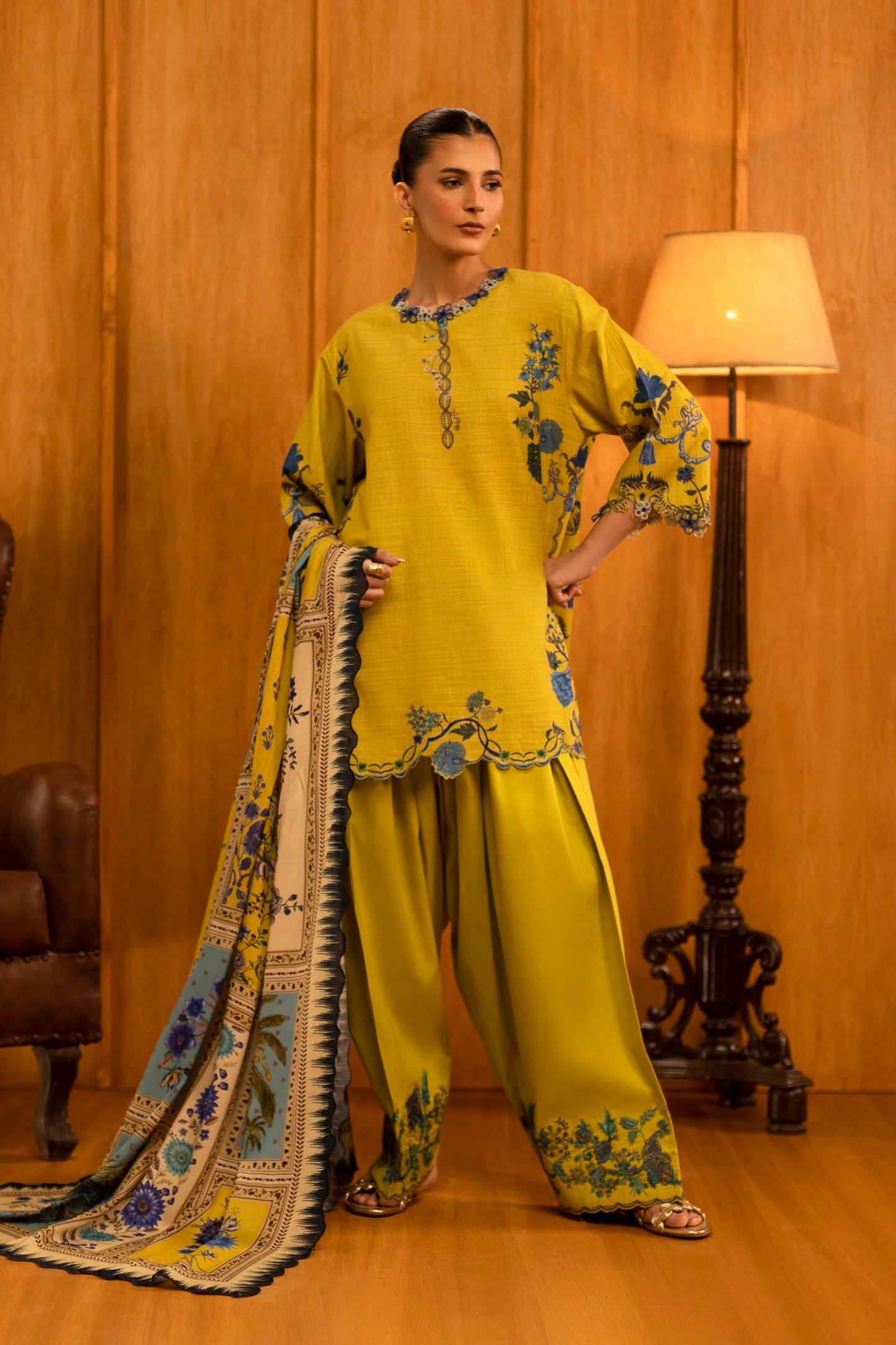 Sana Safinaz | Muzlin Winter 25 | M253-004A - Casual Dress - available at Maria Faisal in UK and USA.