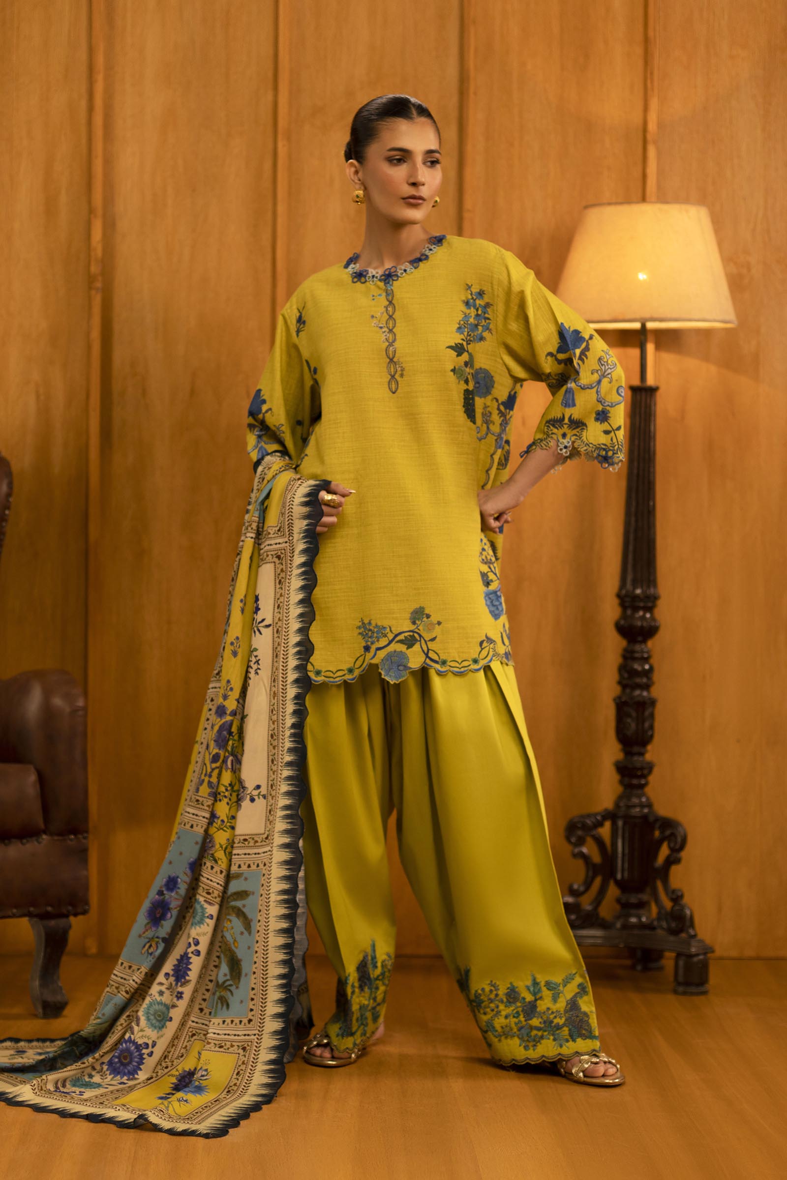 Sana Safinaz | Muzlin Winter 25 | M253-004A - Casual Dress - available at Maria Faisal in UK and USA.