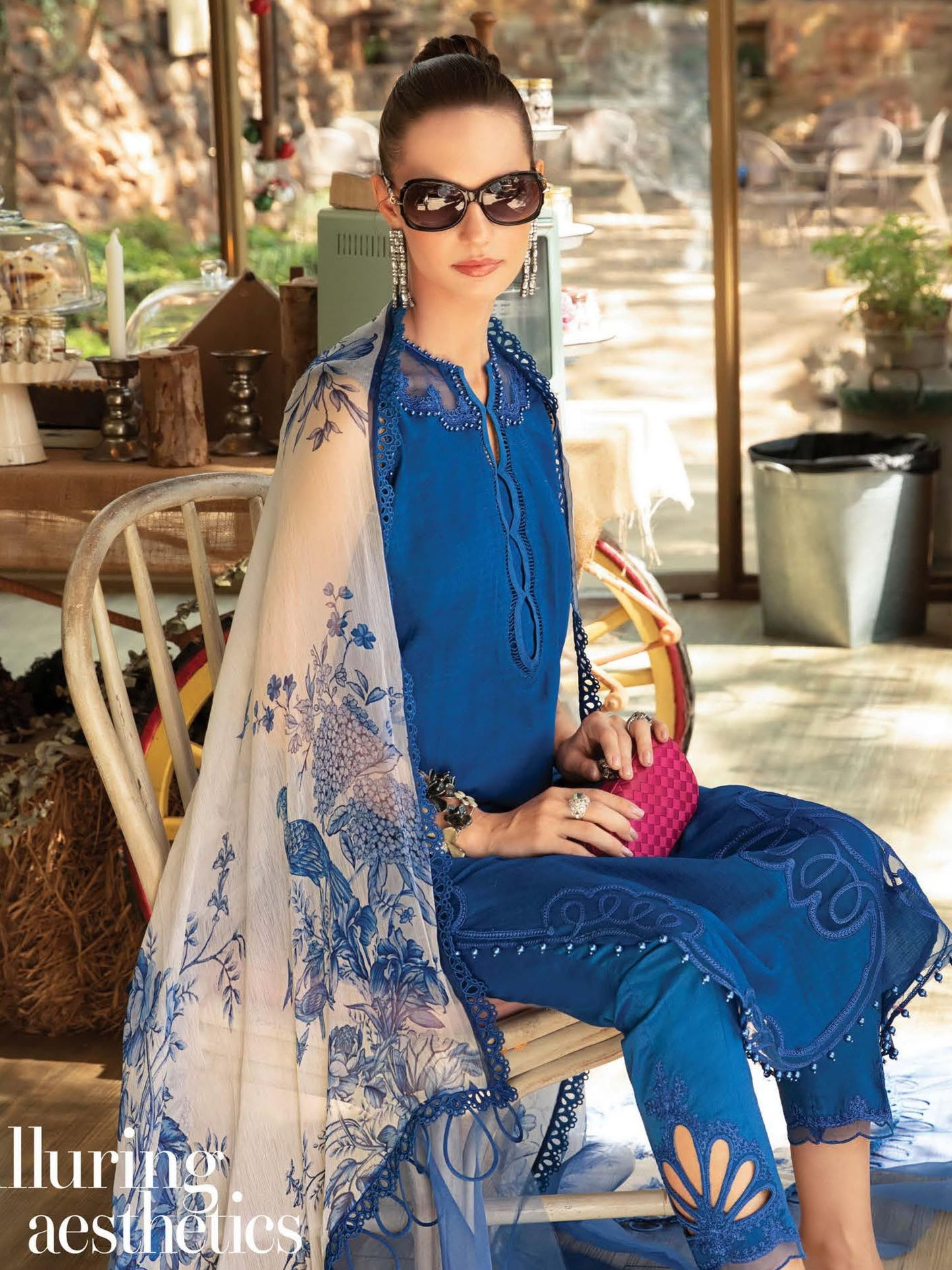 Maria B | M Prints | MPT-1704-B - Luxury Dress - available at Maria Faisal in UK and USA.