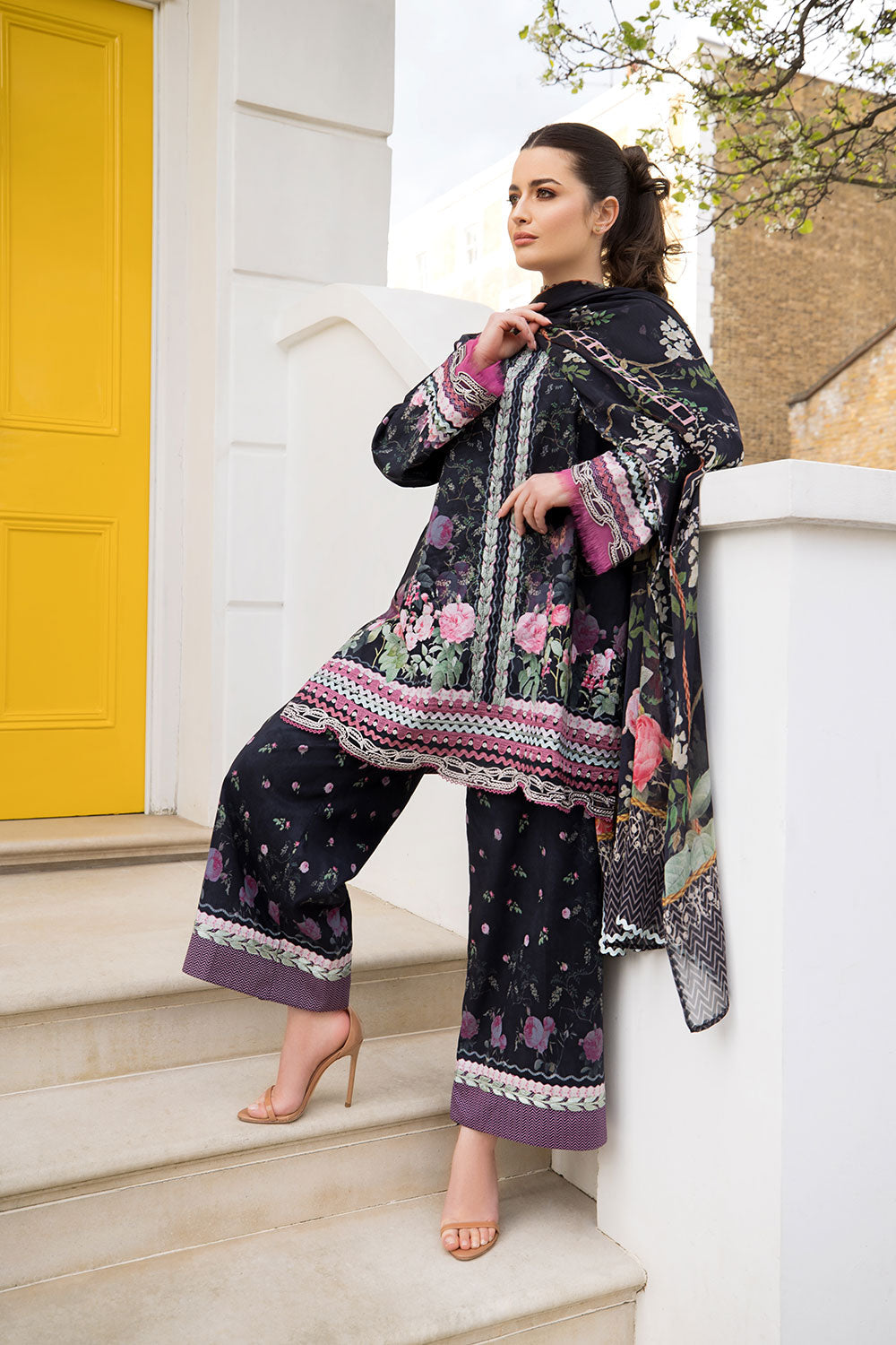 Sobia Nazir | Prints 26 | 4B - Luxury Dress - available at Maria Faisal in UK and USA.