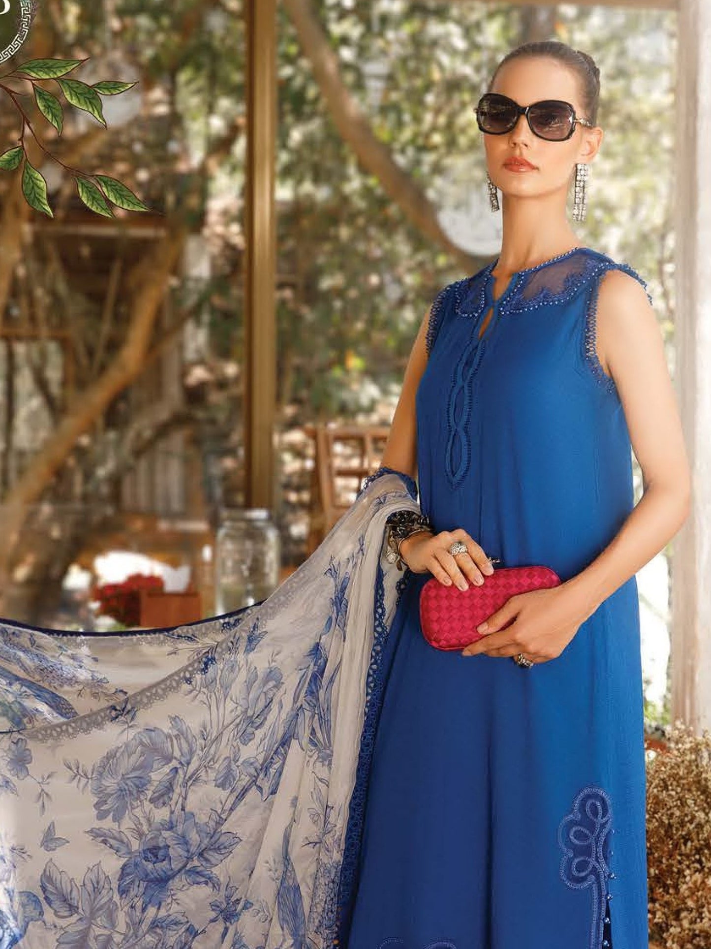 Maria B | M Prints | MPT-1704-B - Luxury Dress - available at Maria Faisal in UK and USA.