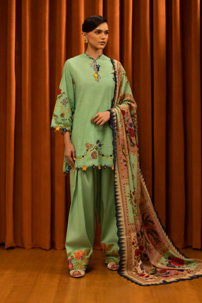 Sana Safinaz | Muzlin Winter 25 | M253-004B - Casual Dress - available at Maria Faisal in UK and USA.