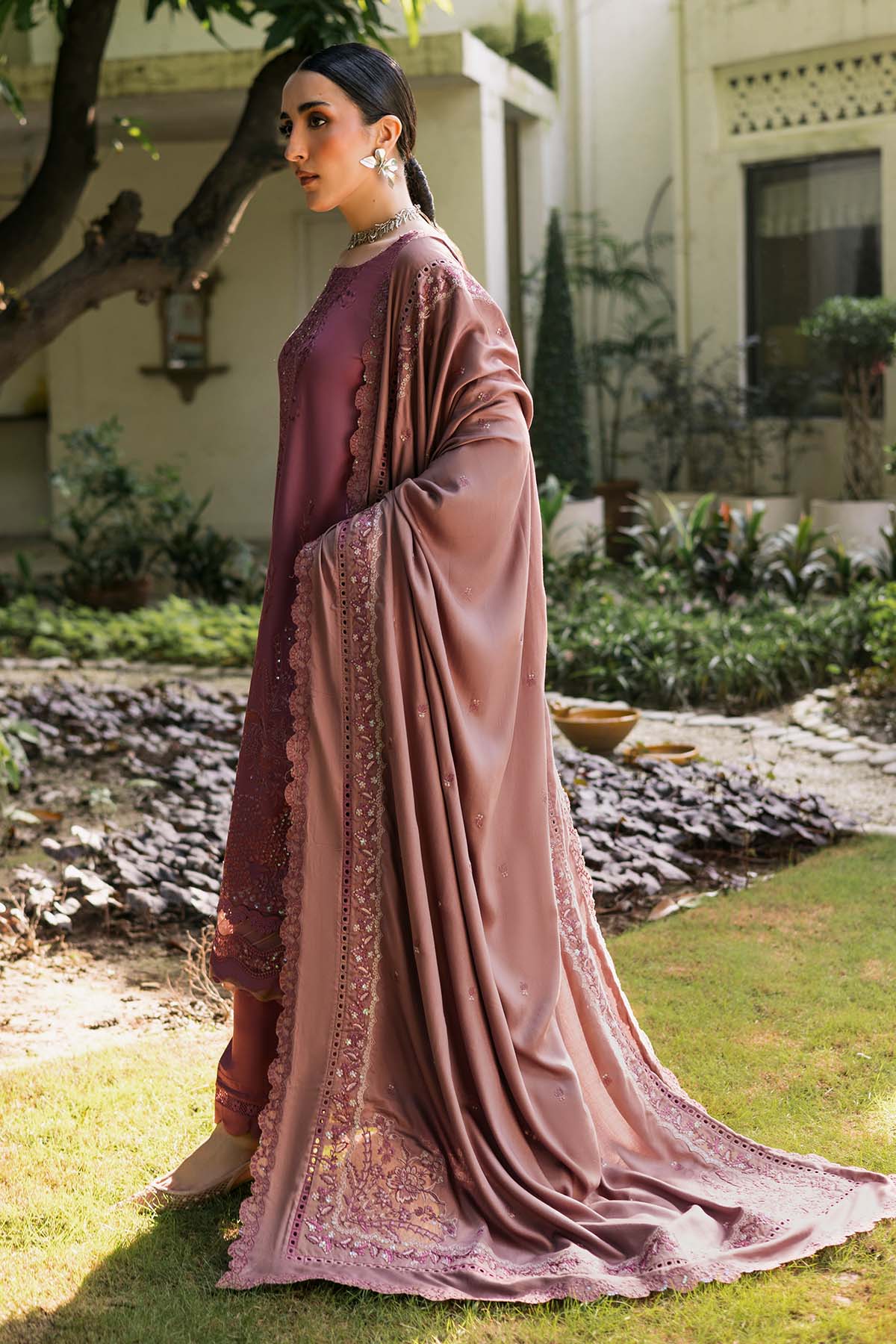 Nureh | Exclusive Winter 25 | NE-177 - Casual Dress - available at Maria Faisal in UK and USA.