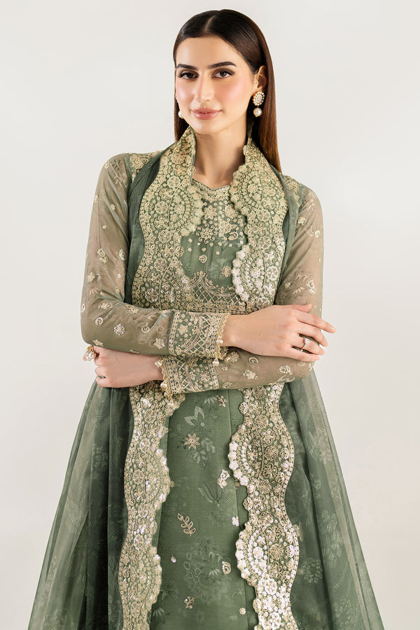 Farasha | Fiorella Formals | Olive Aura - Ladies Clothes - Maria Faisal