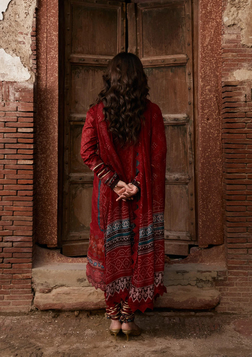 Kahf Premium | Prints Collection 26 | KPS-1A SURKH NOOR - Luxury Dress - available at Maria Faisal in UK and USA.
