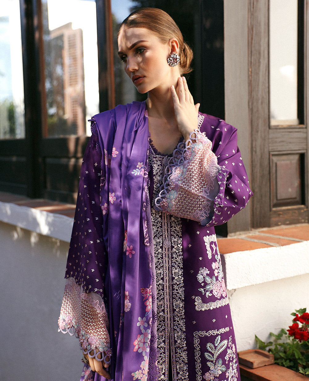 Republic Womenswear | Aylin Summer Lawn 24 | Cemile (D6-B) - Designer Dress with Intricate embroidery and embellishments. Shop elegent wedding dress at Maria Faisal.