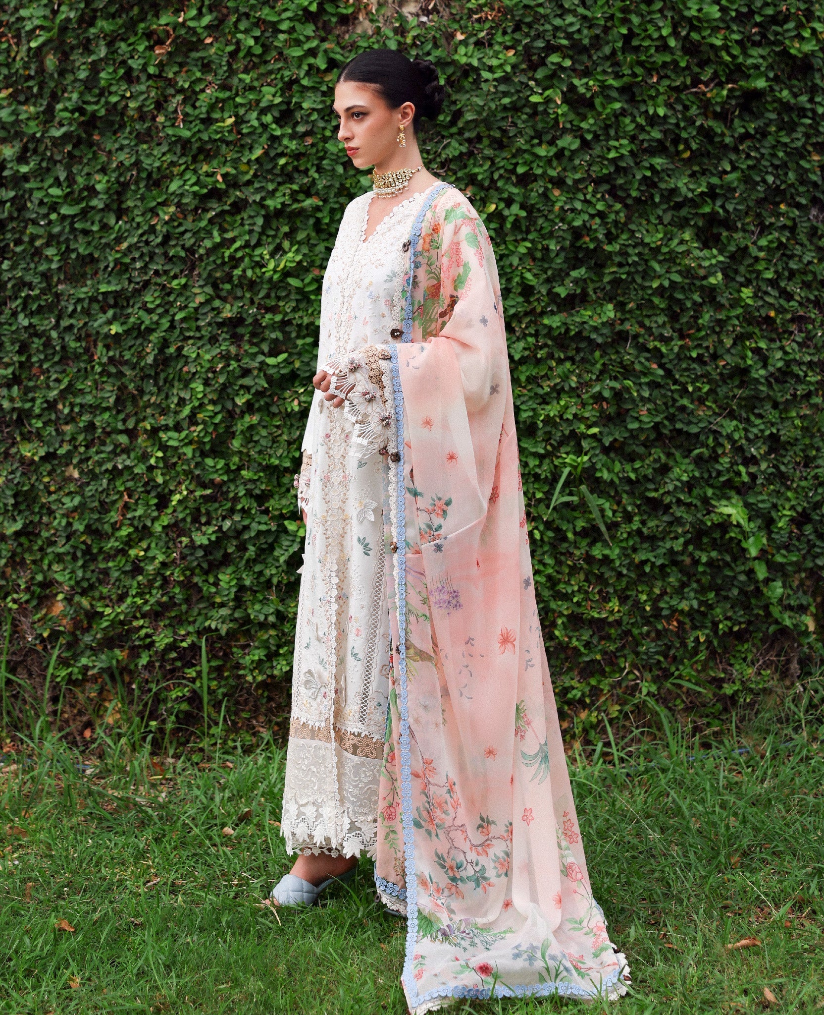 Republic Womenswear | Lilas Lawn 26 | Amaya - Luxury Dress - available at Maria Faisal in UK and USA.