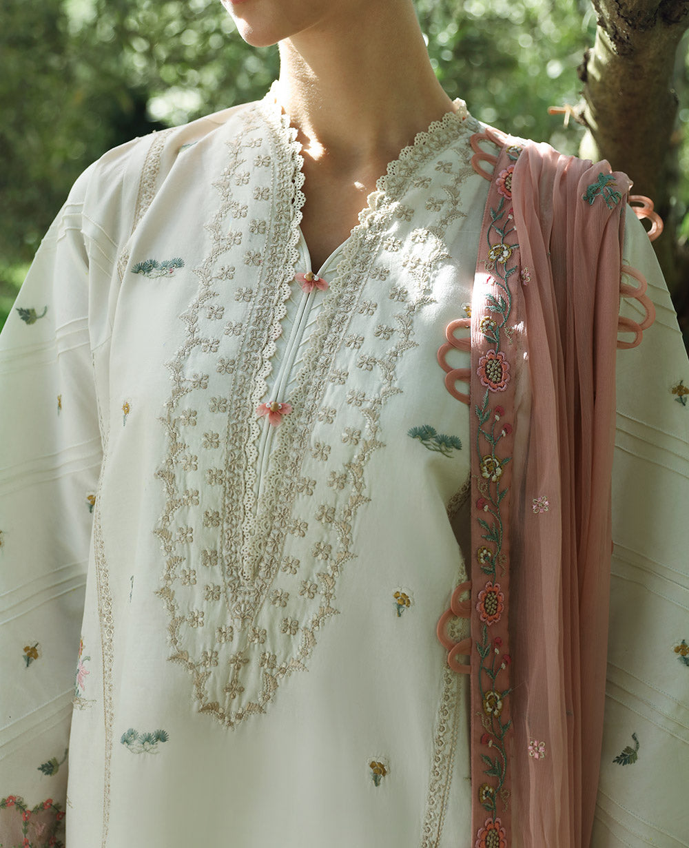 Republic Womenswear | Aylin Summer Lawn 24 | Camellia (D3-B) - Designer Dress with Intricate embroidery and embellishments. Shop elegent wedding dress at Maria Faisal.