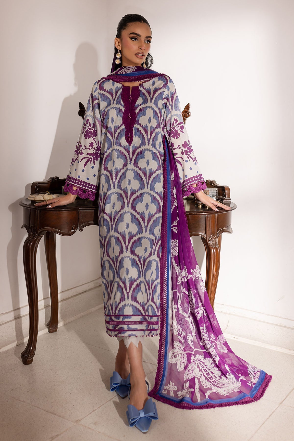 Nureh | Printed Lawn 25 | SP-147 by Maria Faisal - Registered Vendor of : Nureh - type : Ladies Clothes - 100% original wedding dresses