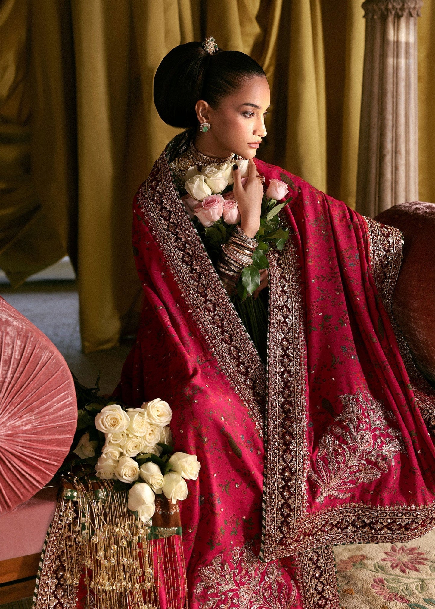 Hussain Rehar | Luxury Pret AW 25 | Aubressa - Formal Dress - available at Maria Faisal in UK and USA.