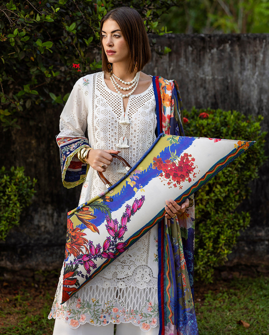 Esmel | Mon Tresor Luxe Lawn 26 | Clair De Lune - Luxury Dress - available at Maria Faisal in UK and USA.