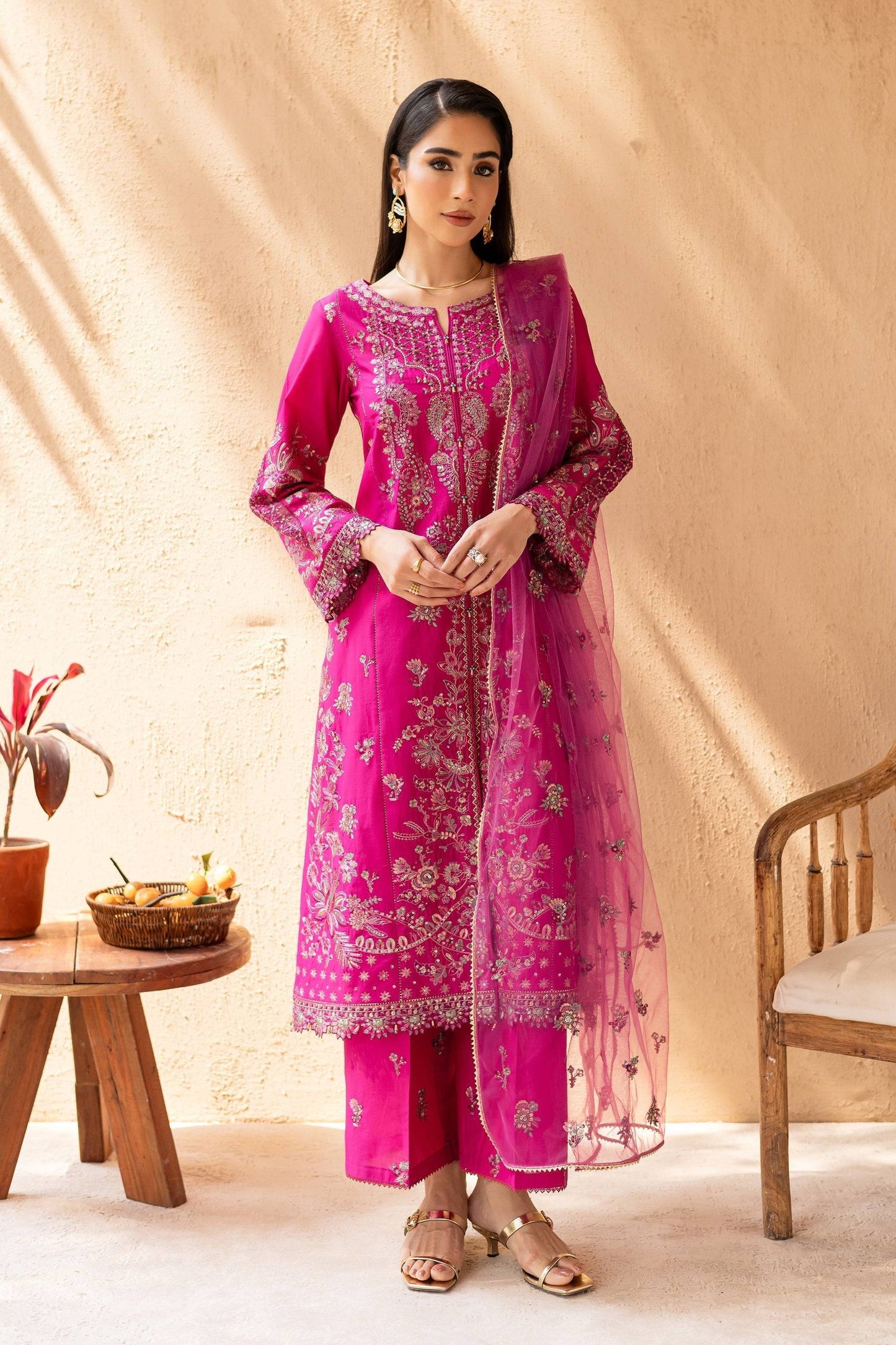 Batik | Nyra Embroidered Summer Solids |Dastak by Maria Faisal - Registered Vendor of : Batik - type : Ladies Clothes - 100% original wedding dresses