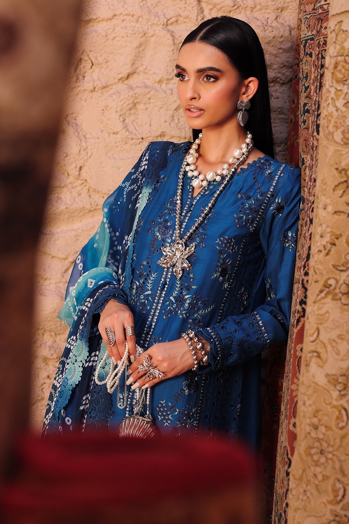NE-160 – authentic Pakistani dress from the Bazaar Luxe 25 collection for women in the UK
