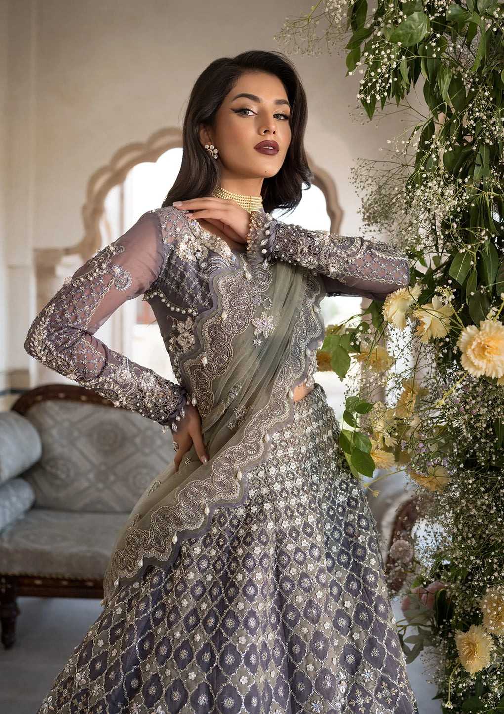 Elaf Premium | Formal Handwork Collection | EFH-02 NAZNEEN - Ladies Clothes - Maria Faisal