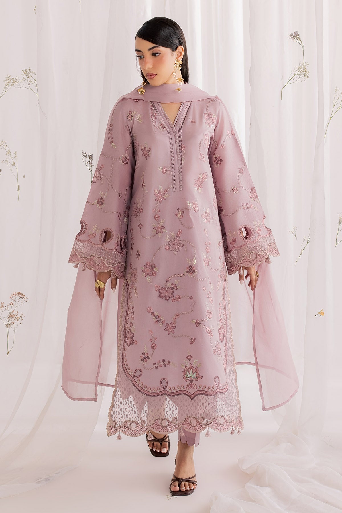 Nureh | Shades of Summer | NP-797 - Luxury Dress - available at Maria Faisal in UK and USA.