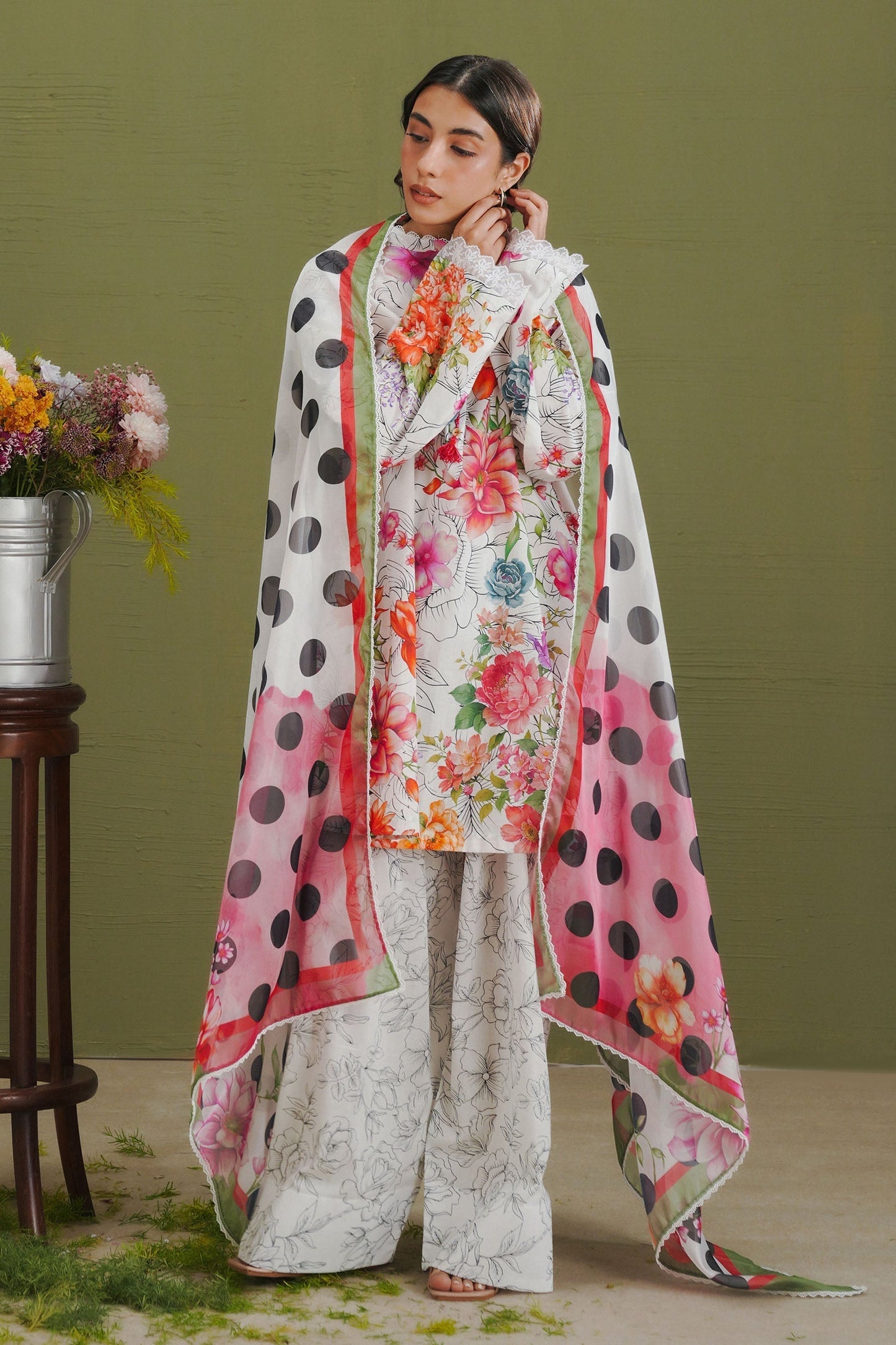 Zara Shahjahan | Coco Prints 26 | Elix-9A - Casual Dress - available at Maria Faisal in UK and USA.