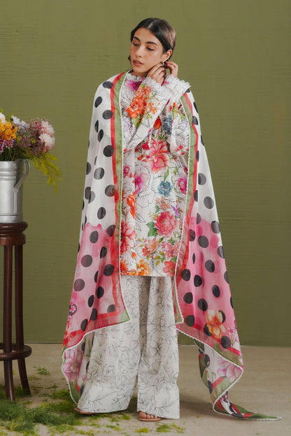 Zara Shahjahan | Coco Prints 26 | Elix-9A - Casual Dress - available at Maria Faisal in UK and USA.