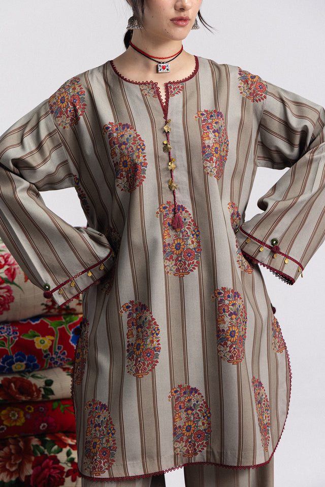 Zara ShahJahan | Coco Prints Winter 26 | Rania-4A - Luxury Dress - available at Maria Faisal in UK and USA.