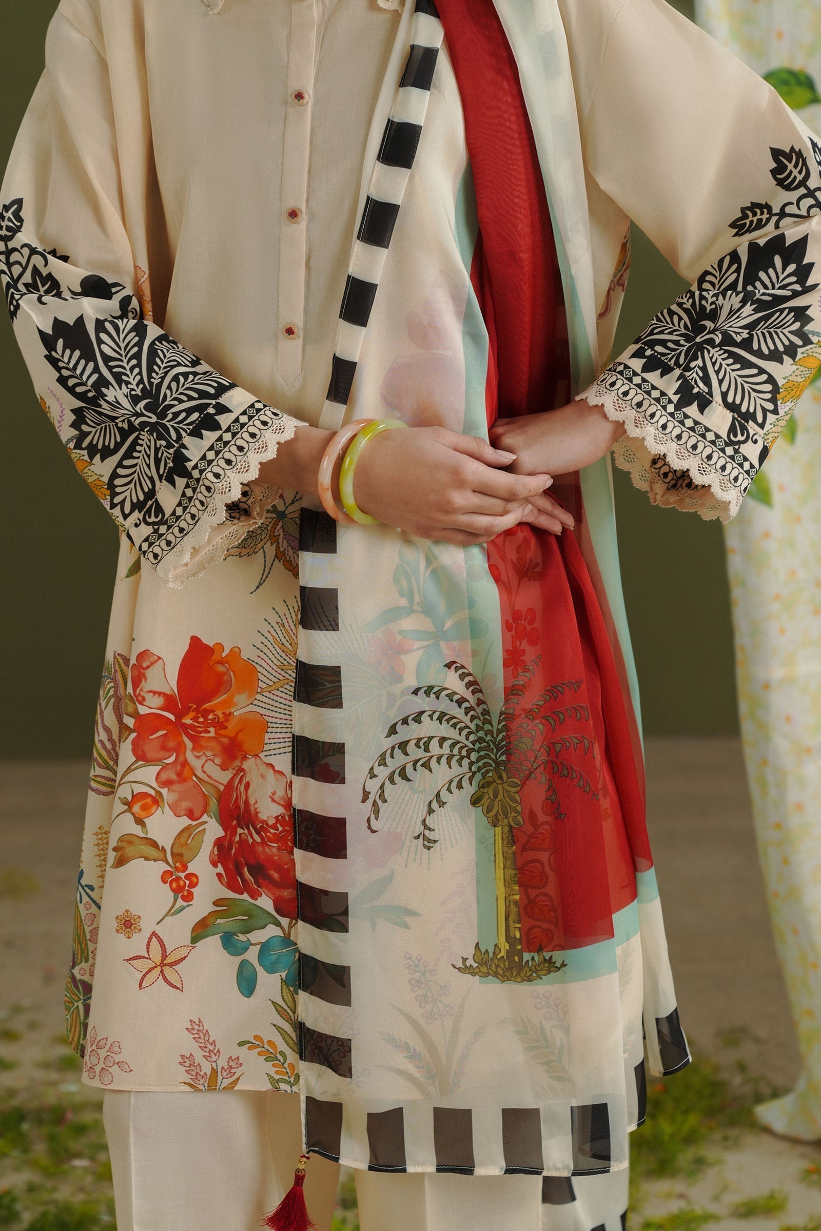 Zara Shahjahan | Coco Prints 26 | Vera-3A - Casual Dress - available at Maria Faisal in UK and USA.