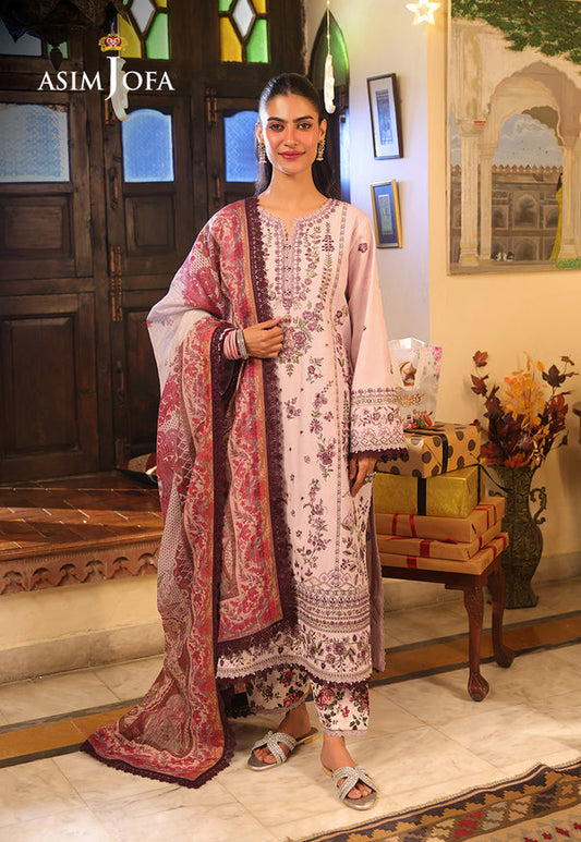 Asim Jofa | Summer Rhapsody | AJUBU-05 Embroidered Jacquard - Ladies Clothes - Maria Faisal