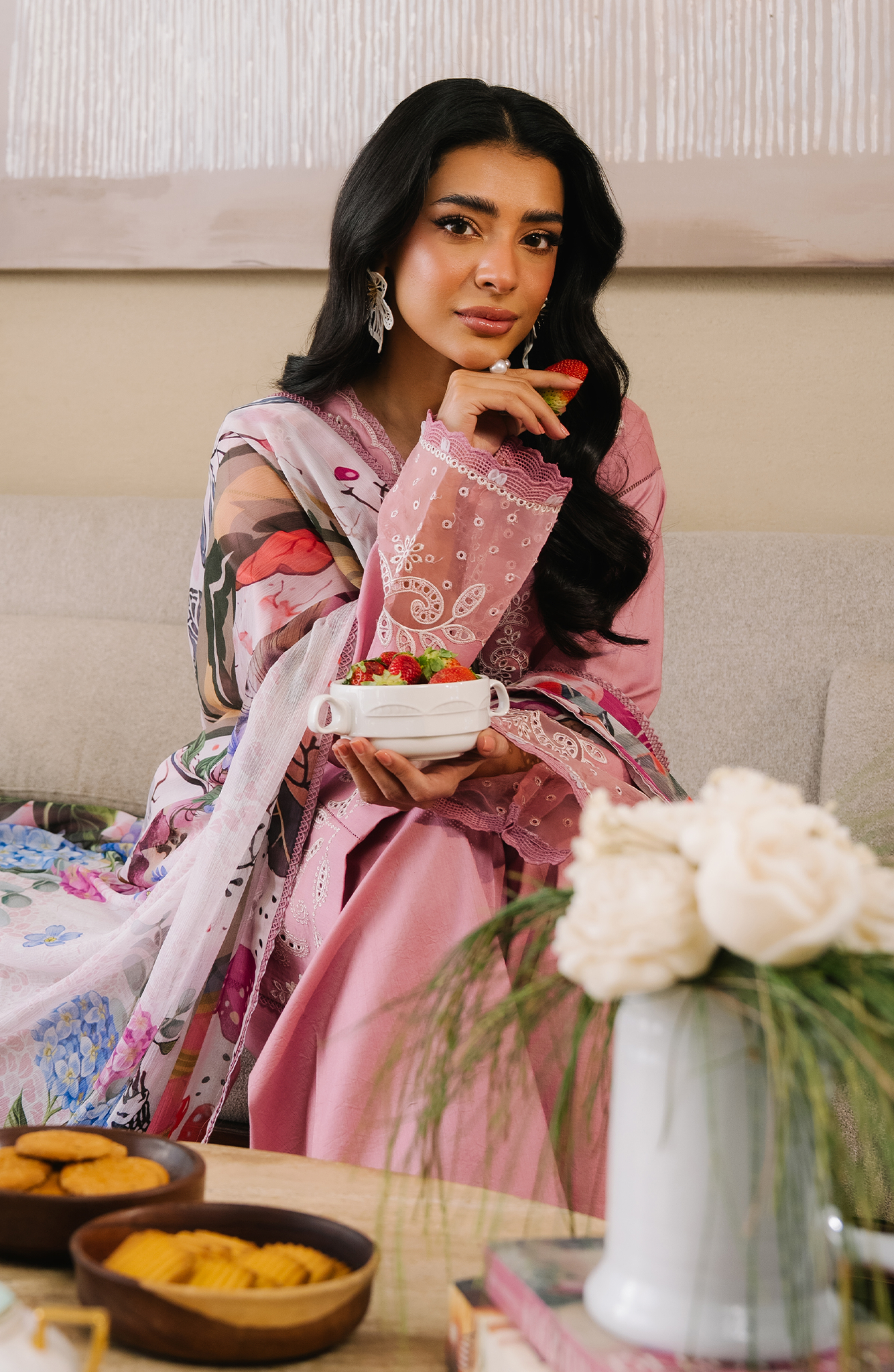 Seran | Afsanah Lawn | Mehar - Luxury Dress - available at Maria Faisal in UK and USA.