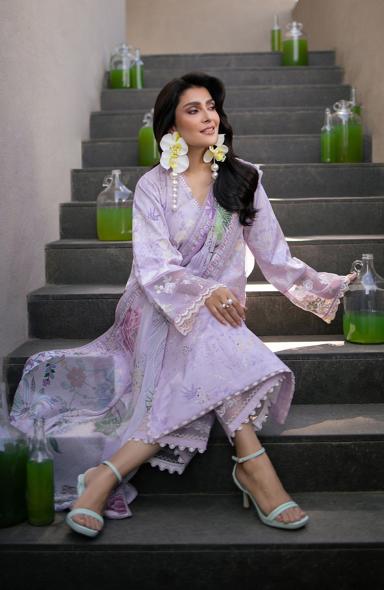 Seran | Afsanah Lawn |  Nima - Luxury Dress - available at Maria Faisal in UK and USA.