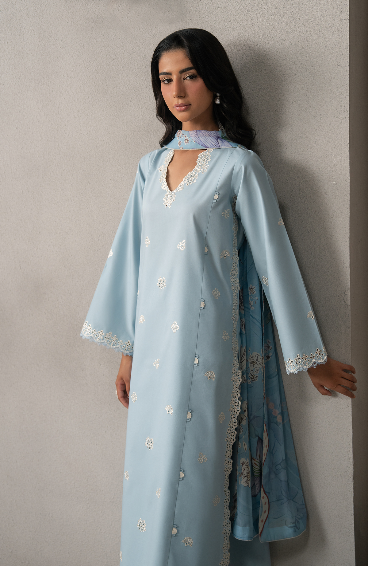 Seran | Selure Lawn | Azurae - Luxury Dress - available at Maria Faisal in UK and USA.