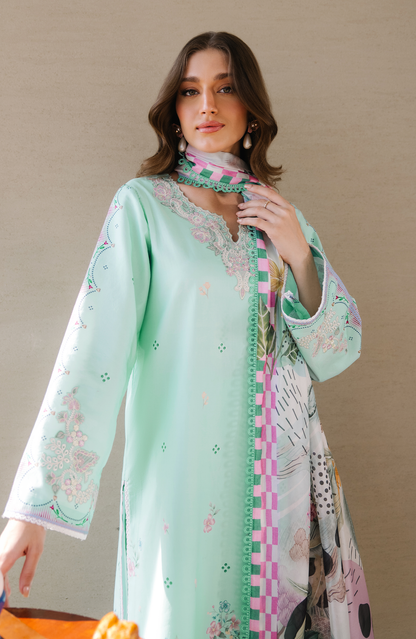 Seran | Afsanah Lawn | Elaya - Luxury Dress - available at Maria Faisal in UK and USA.