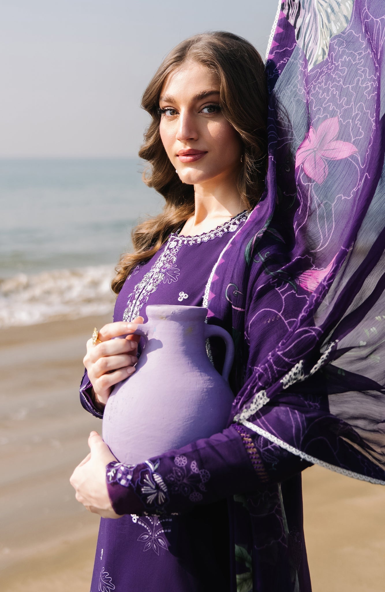 Seran | Afsanah Lawn |  Elin - Luxury Dress - available at Maria Faisal in UK and USA.