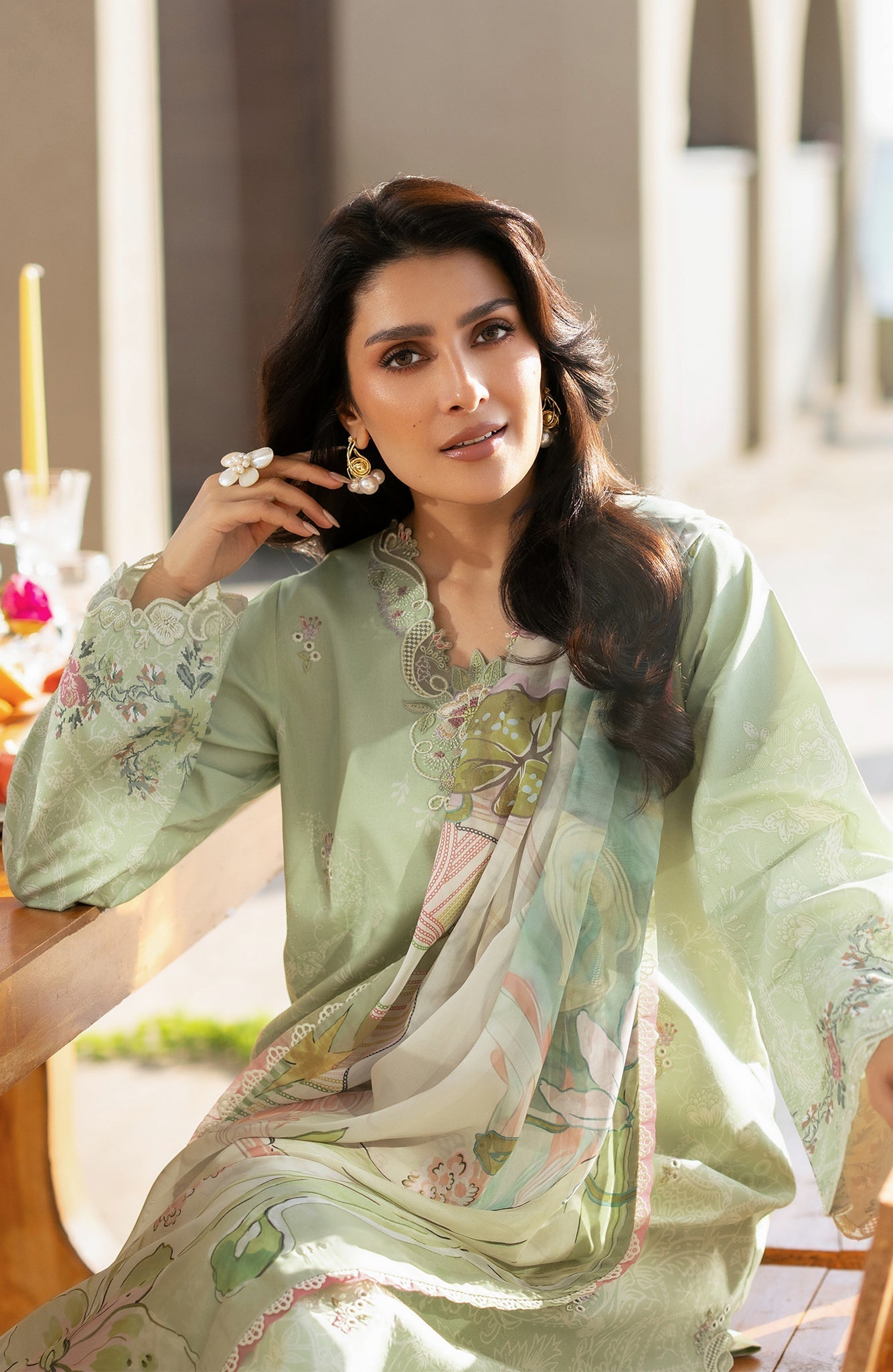 Seran | Afsanah Lawn |  Masha - Luxury Dress - available at Maria Faisal in UK and USA.