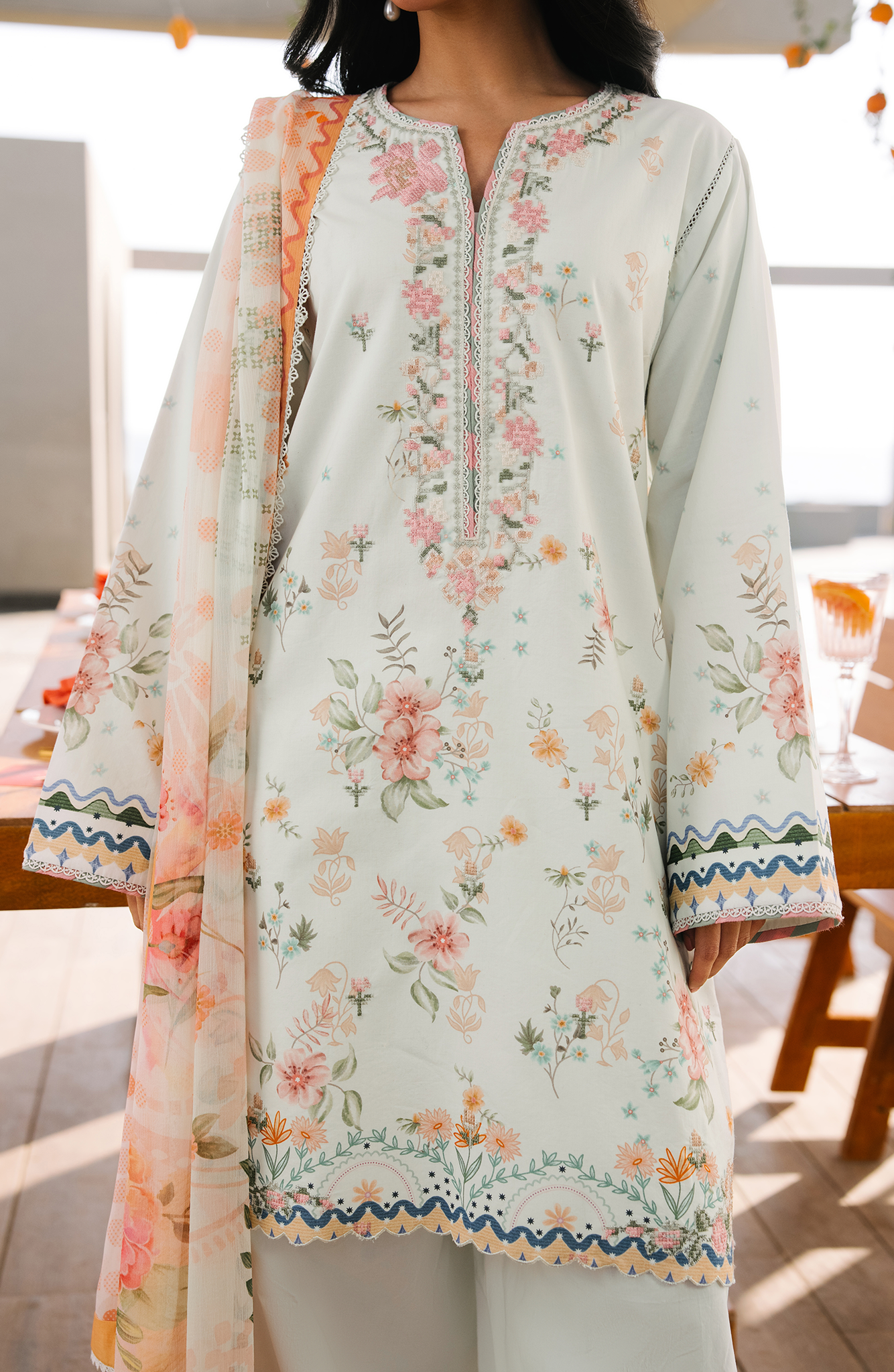 Seran | Afsanah Lawn | Ira - Luxury Dress - available at Maria Faisal in UK and USA.