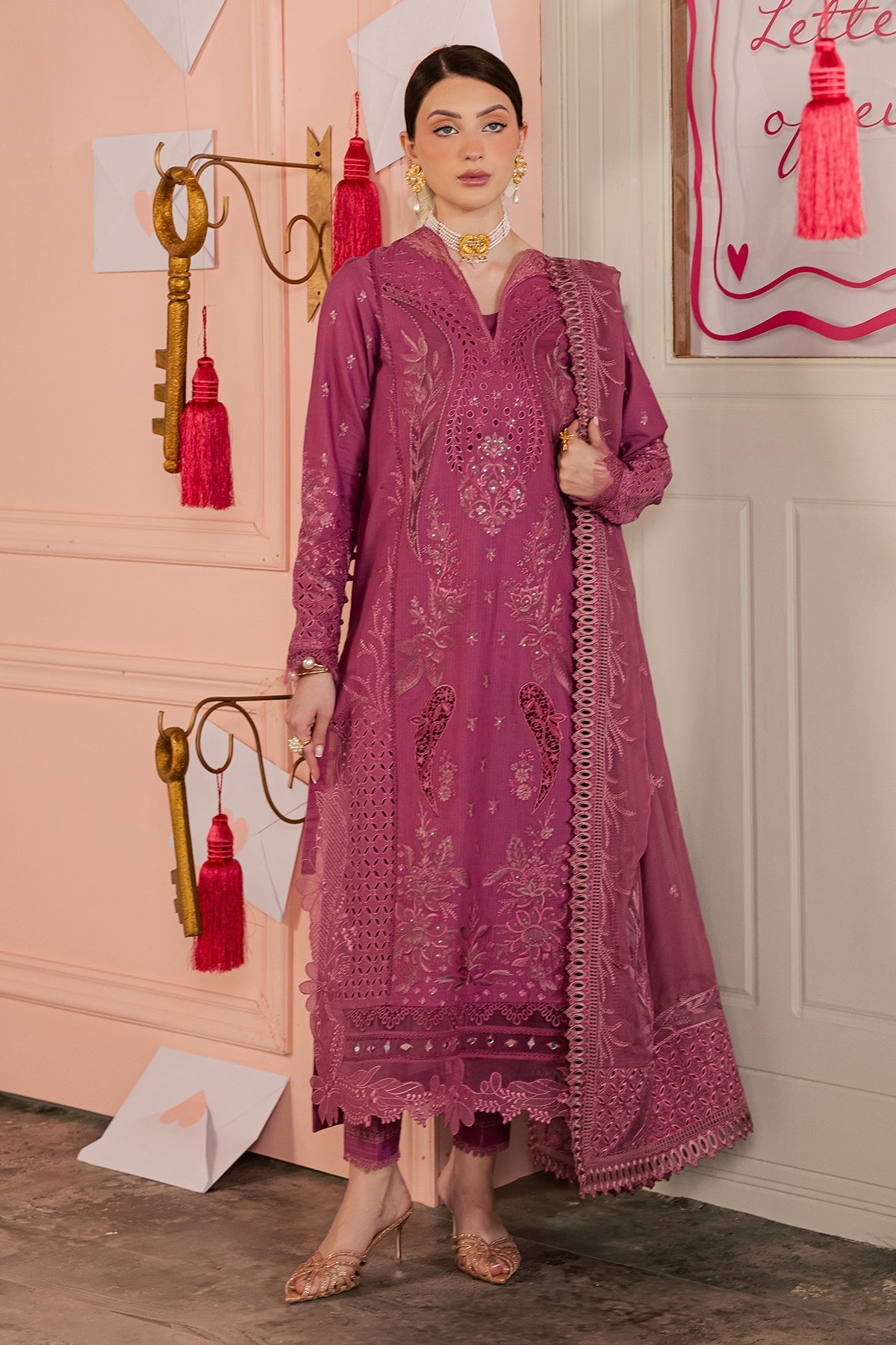 Nureh | Luxury Pret | FE-13 - Luxury Dress - available at Maria Faisal in UK and USA.