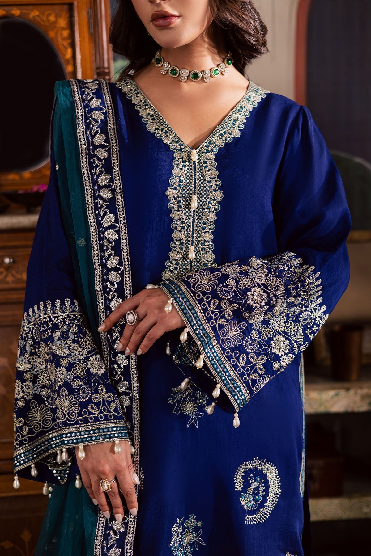 Nureh | Nur Mahal | NE-192 - Formal Dress - available at Maria Faisal in UK and USA.