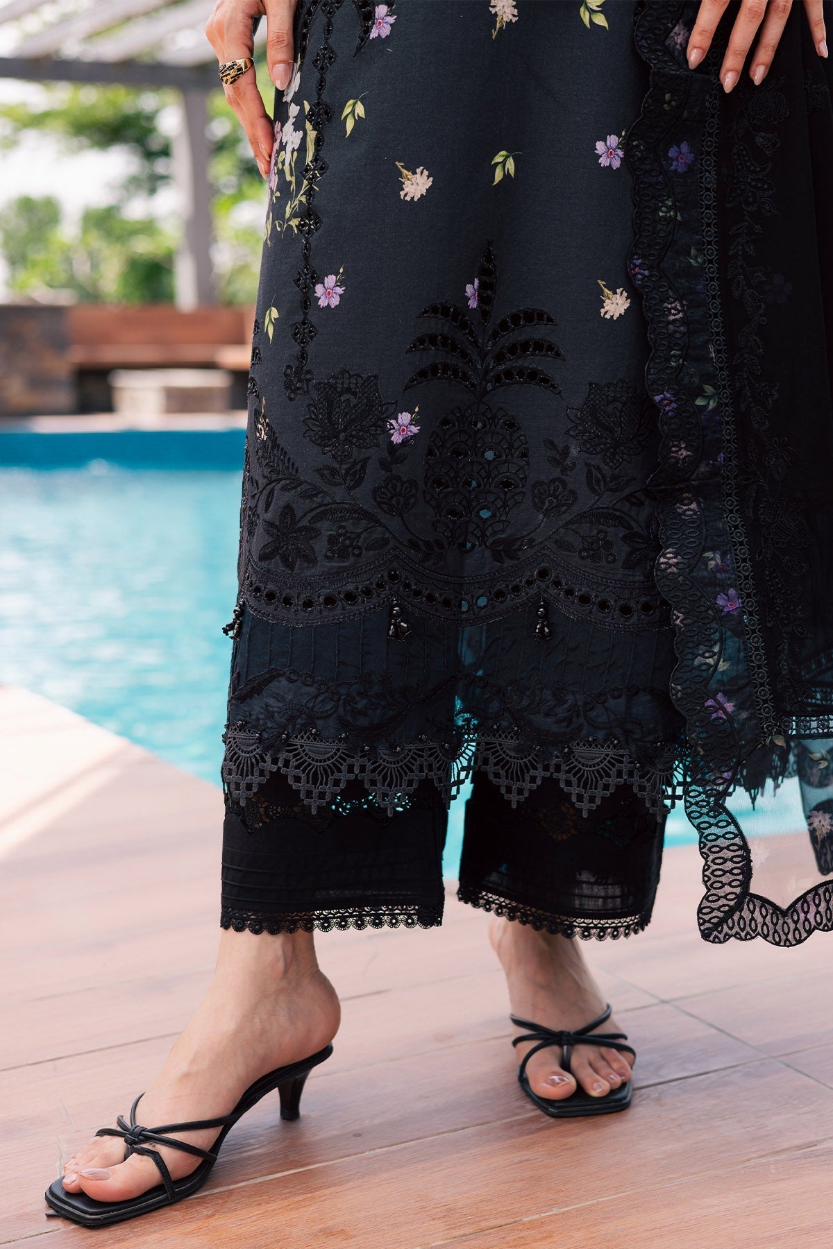 Nureh | Raha Lawn | NE-263 - Luxury Dress - available at Maria Faisal in UK and USA.