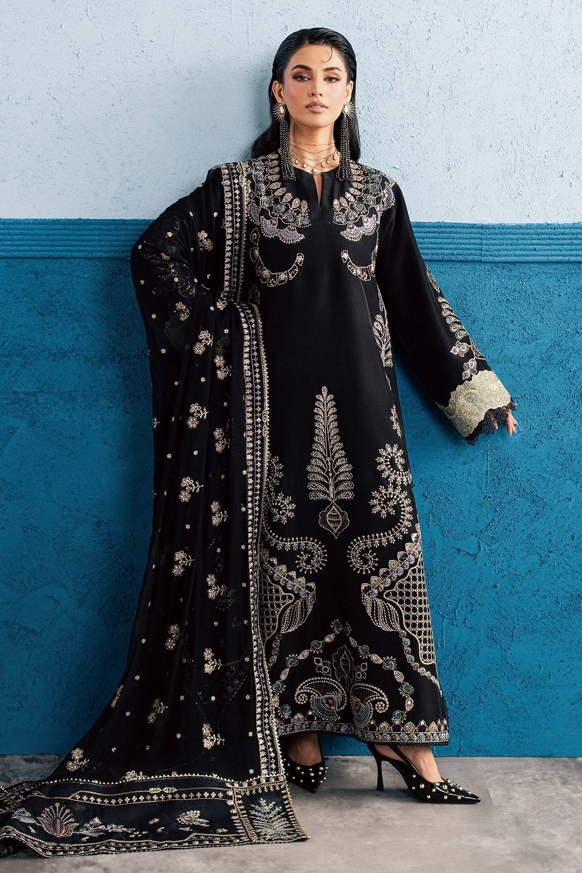 Nureh | Fancy Formal 26 | NP-825 - Formal Dress - available at Maria Faisal in UK and USA.