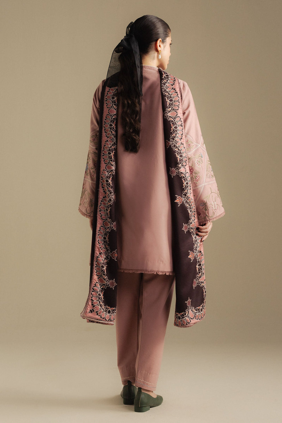 Zara Shahjahan | Coco Winter 25 | Coral-4A - Luxury Dress - available at Maria Faisal in UK and USA.