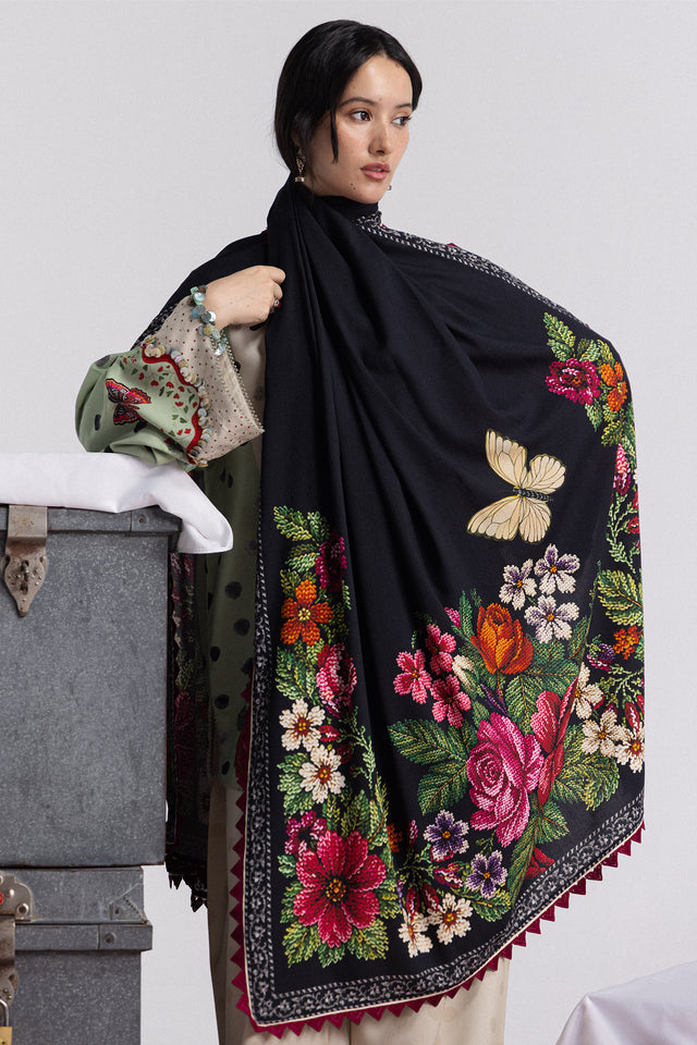 Zara ShahJahan | Coco Prints Winter 26 | Amelia-5A - Luxury Dress - available at Maria Faisal in UK and USA.