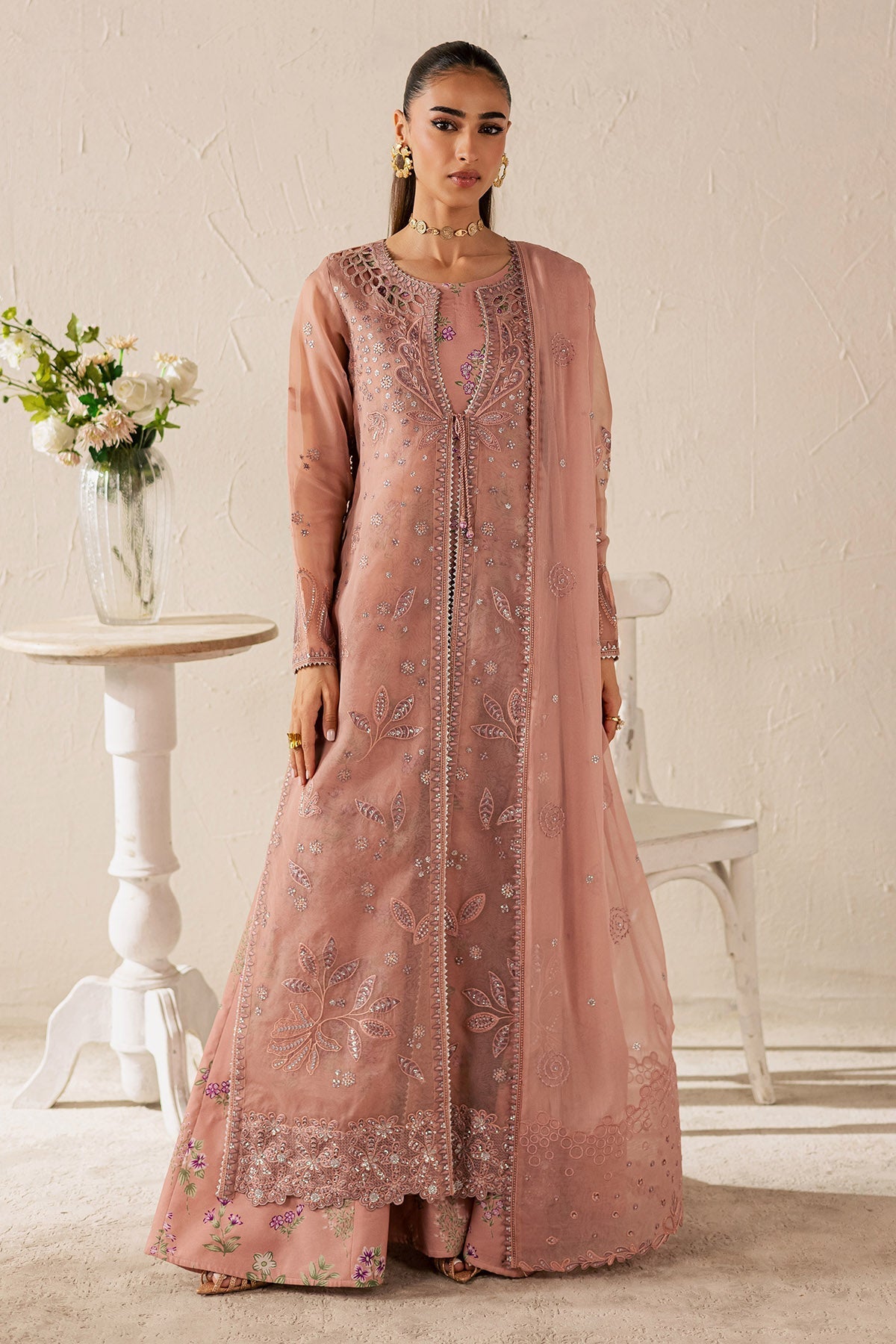 Nureh | Shades of Summer | NP-763 - Luxury Dress - available at Maria Faisal in UK and USA.
