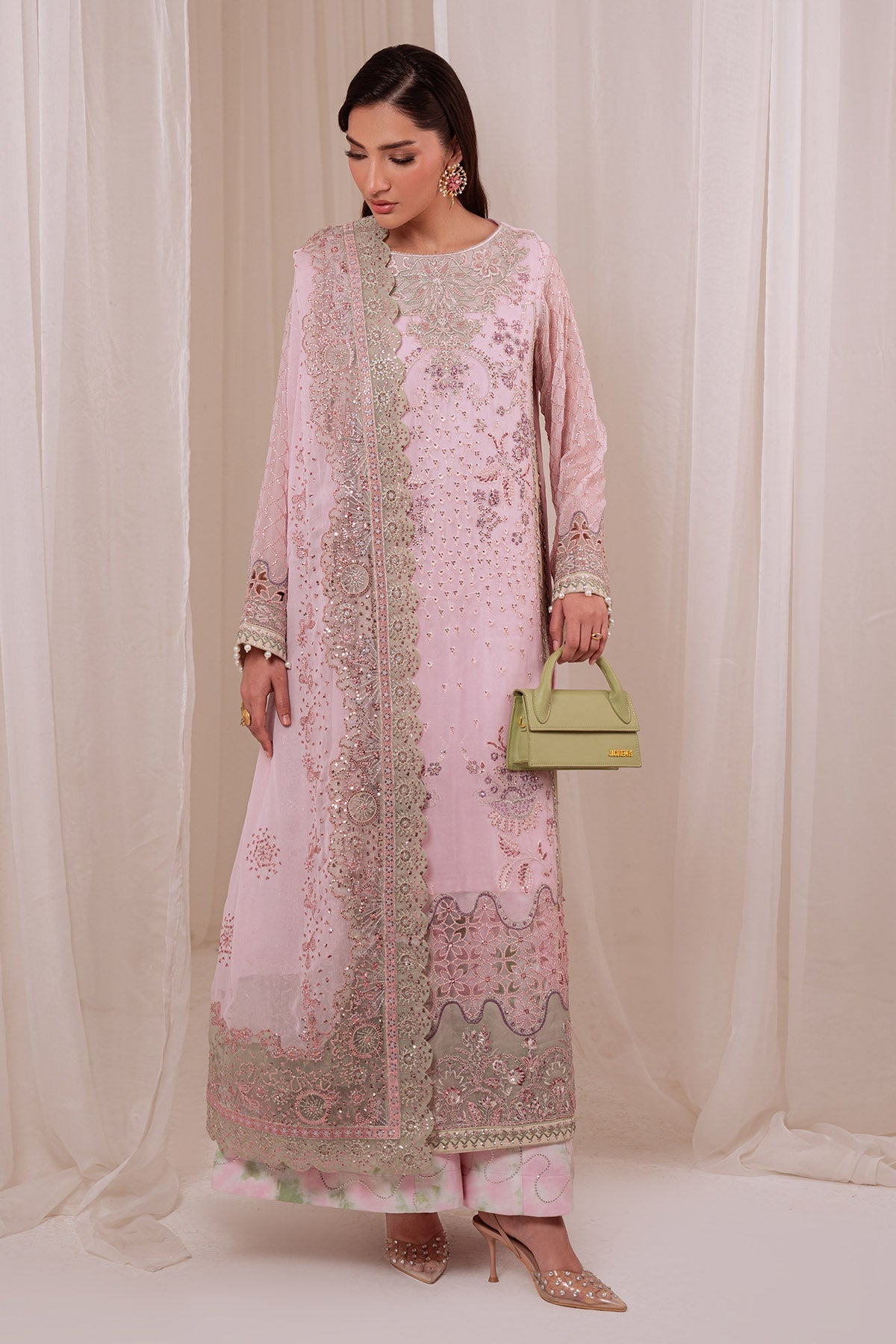 Nureh | Omara Formals | NEL-94 - Formal Dress - available at Maria Faisal in UK and USA.