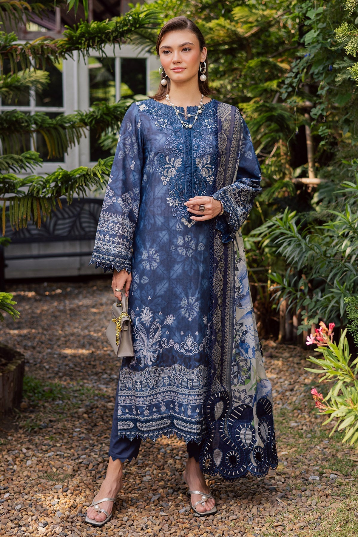 Nureh | Gardenia Lawn 26 | NSG-213 - Dress - available at Maria Faisal in UK and USA.
