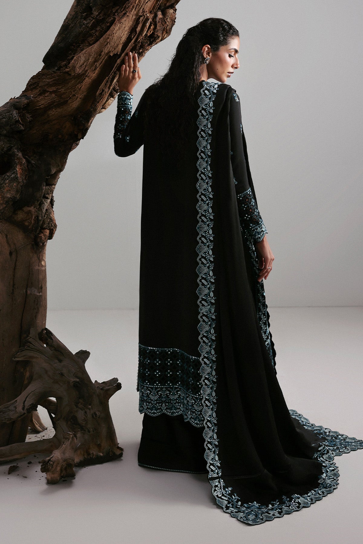 Afrozeh | Slate Ready to Wear | Rhylen - Ladies Clothes - Maria Faisal