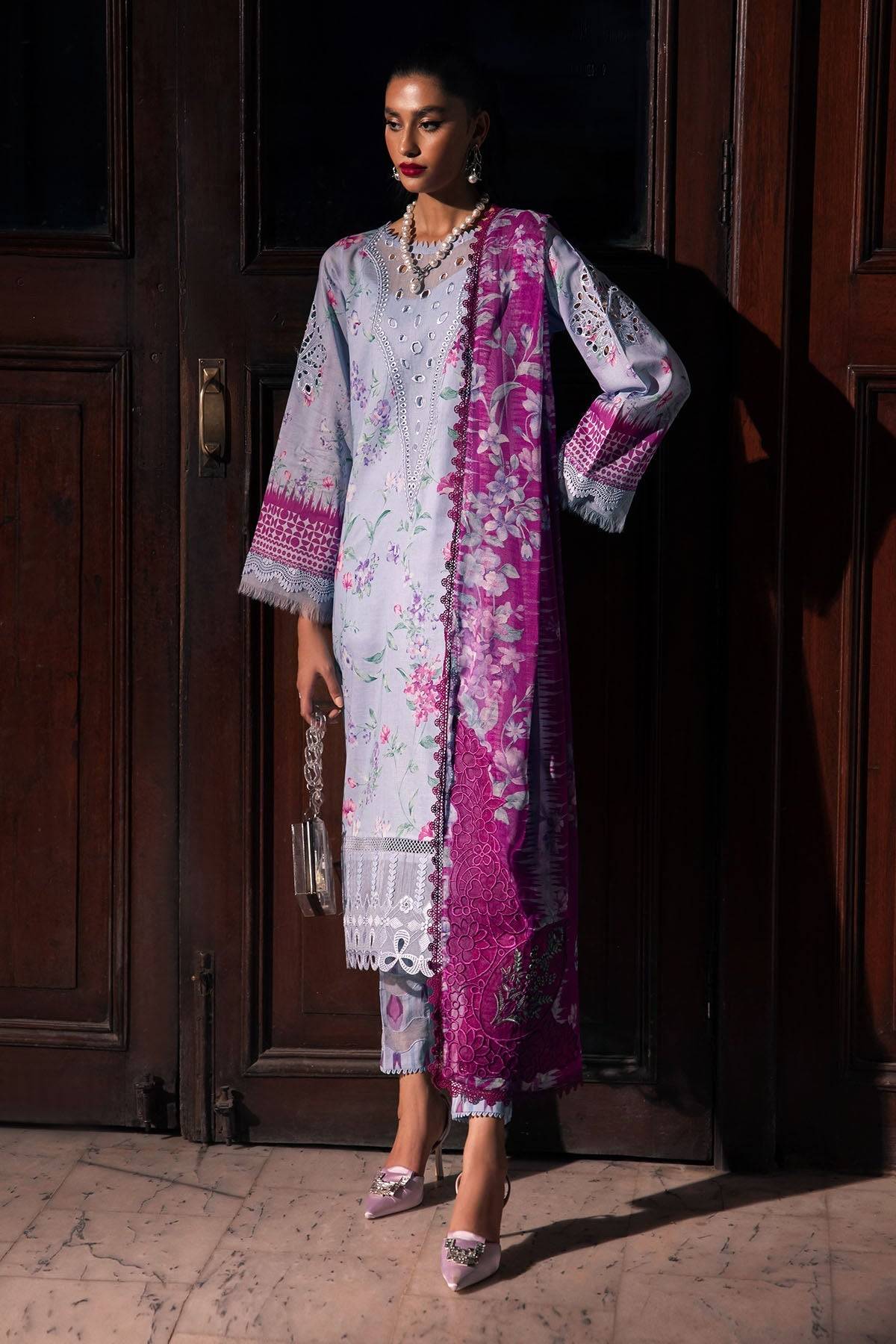 Nureh | Glam Girl Lawn | GL-17 by Maria Faisal - Registered Vendor of : Nureh - type : Ladies Clothes - 100% original wedding dresses