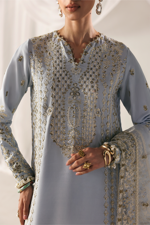 Emaan Adeel | Serein Luxe Silk | OPULENT OASIS - Formal Dress - available at Maria Faisal in UK and USA.