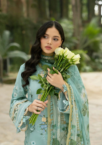 Elaf Premium | Signature Embroidered Lawn with Chiffon Collection 26 | ESG-6B ZARIA - Luxury Dress - available at Maria Faisal in UK and USA.