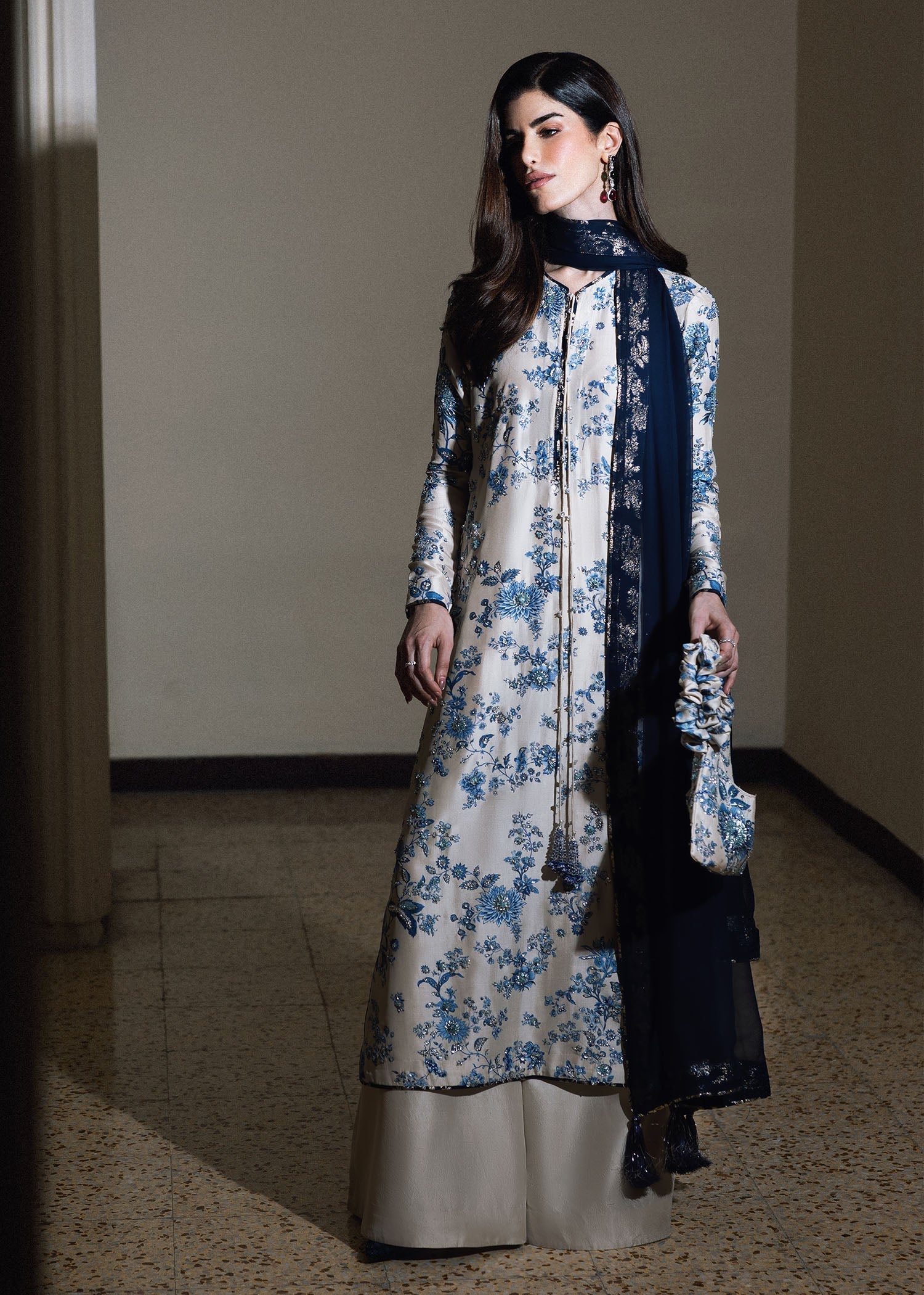 Hussain Rehar | Luxury Pret 26 | Azura Royale - Luxury Dress - available at Maria Faisal in UK and USA.