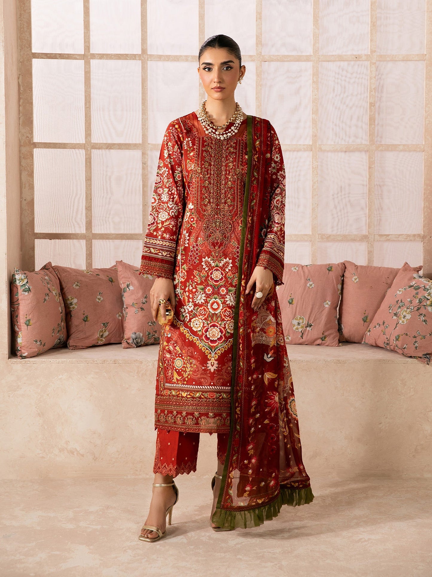 Gulaal | Syra Lawn 26 | Calyx SKU D - 7 - Luxury Dress - available at Maria Faisal in UK and USA.
