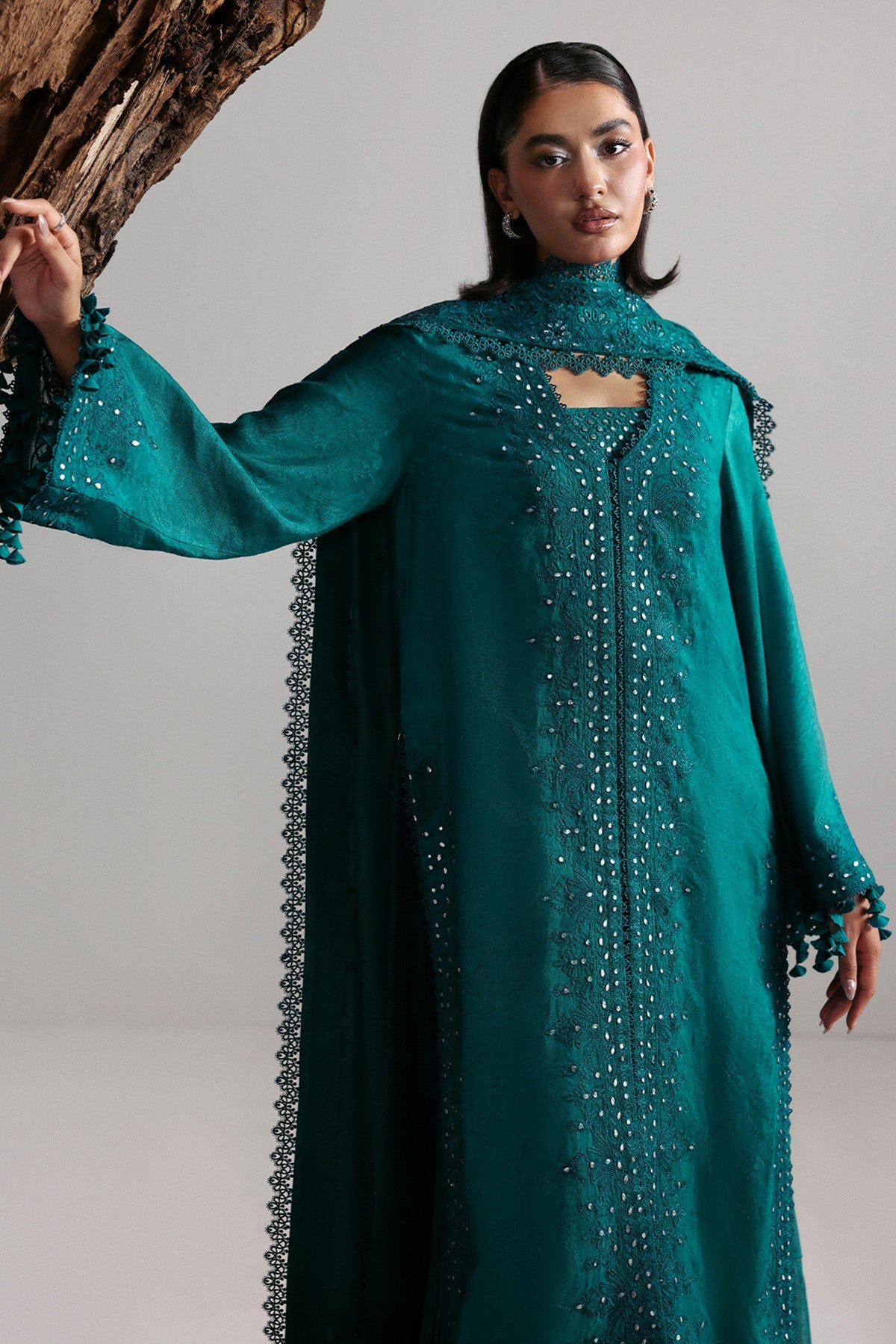 Afrozeh | Slate Ready to Wear | Valentena - Ladies Clothes - Maria Faisal